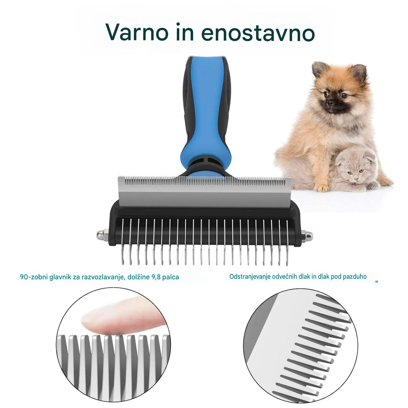 🐾 Profesionalna krtača za odstranjevanje dlak za pse in mačke: nežna, učinkovita in brez dlak za dom! ✨💖