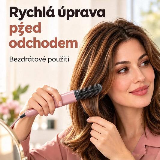 ✨ Přenosný bezdrátový mini stylingový hřeben –  přirozeně plnější vzhled vlasů
