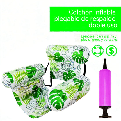 Ingyenes szállítás 💦📢 Összecsukható, úszó kanapé háttámlával + pumpával