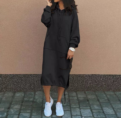 🔥 Zimní akce 🔥【S–5XL】Nové dámské podzimní a zimní volné ležérní šaty s kapucí