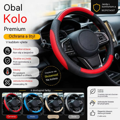 🔥Potah na volant z pravé kůže - Univerzální potah na volant do auta, protiskluzový, odolný