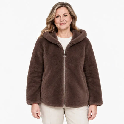 ✨【M-7XL】🔥 Dámská zimní fleecová bunda – silná, oboustranná, s kapucí, zateplená, na zip