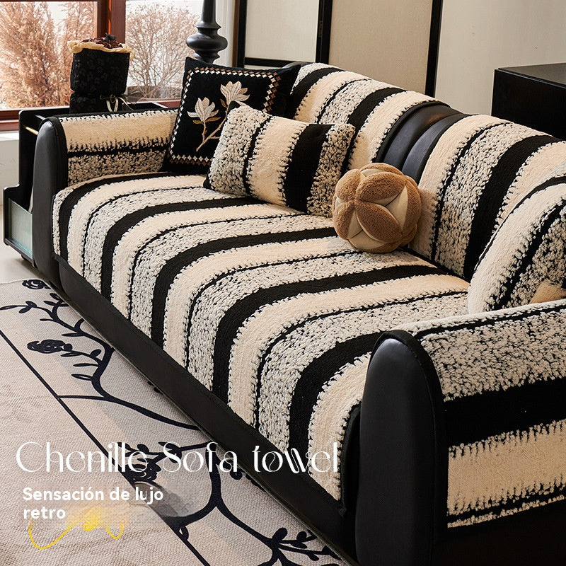 🛋️【110*160cm】Specjalna oferta świąteczna dla rannych ptaszków: 🎉 Miękki, antypoślizgowy, pluszowy pokrowiec na sofę 🍂 4155298