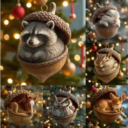 ⏳【Kupte 6 kusů a získejte 6 kusů zdarma】🐿️🦉Vánoční ozdoba na stromeček s lesními zvířátky