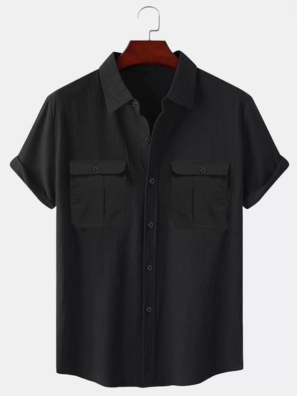 【🔥Wyprzedaż letnia🔥】✨🎉【M-5XL】2025 Nowa letnia męska prosta swobodna koszula lniana