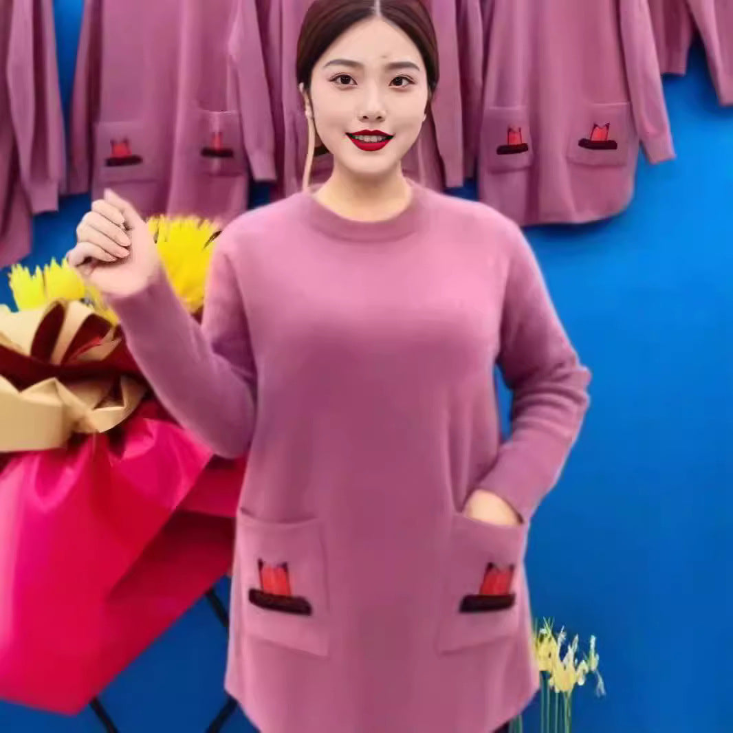 ⛄❄️【M-5XL】Nowy jesienno-zimowy długi wełniany top