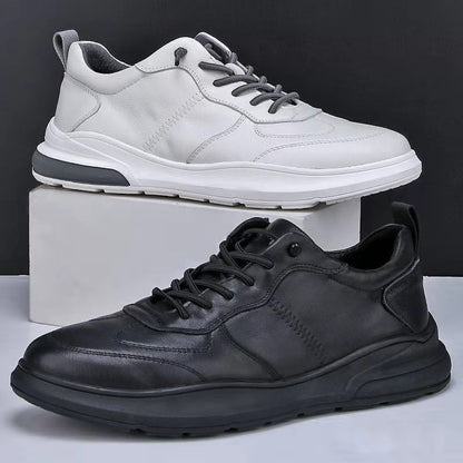 👞【39-44】2024 nowe męskie buty na co dzień z prawdziwej skóry-3759765