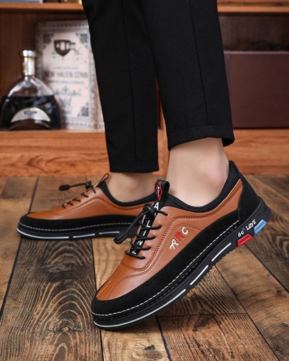Stylowe, biznesowe, codzienne, męskie skórzane buty do dojazdów do pracy, oddychające i uniwersalne.【39-48】-4189382