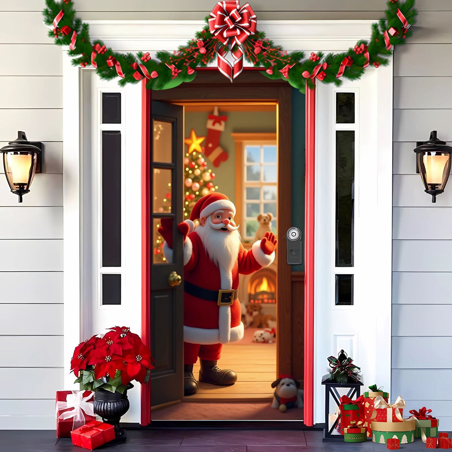 🎄 Venta anticipada de Navidad: 🎅 Decoraciones navideñas para puertas 4130249