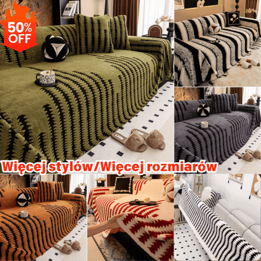 🛋️Oferta specjalna: 🎉Miękkie i antypoślizgowe pluszowe pokrowce na sofę🍂【180*130cm】 4198447