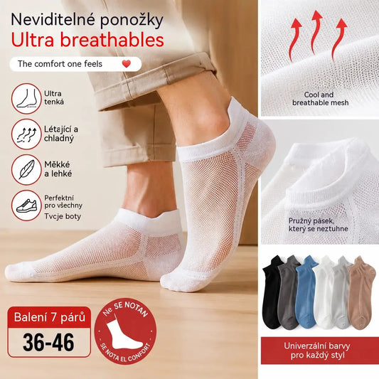 ⭐【🔥10 párů】Pánské prodyšné, antibakteriální a deodorizující business ponožky【Velikosti 36-46】