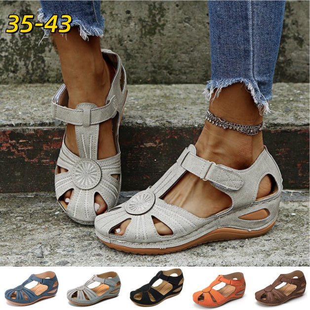 ✨🩰【Sezónní nabídka】【35-43】Dámské římské sandály - pohodlná měkká kůže, platba na dobírku