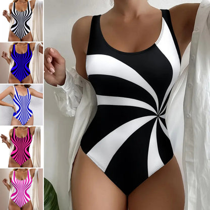 🌴👙  【S-3XL】2024 Nowy jednoczęściowy strój kąpielowy w paski 3724042