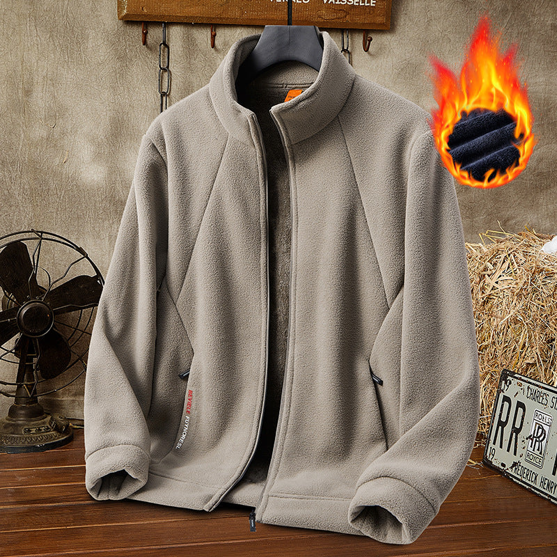 🧣【50% POPUST】 【M-5XL】 Moški debeli flisni jopič – na voljo v velikih velikostih, topel in udoben za jesen in zimo