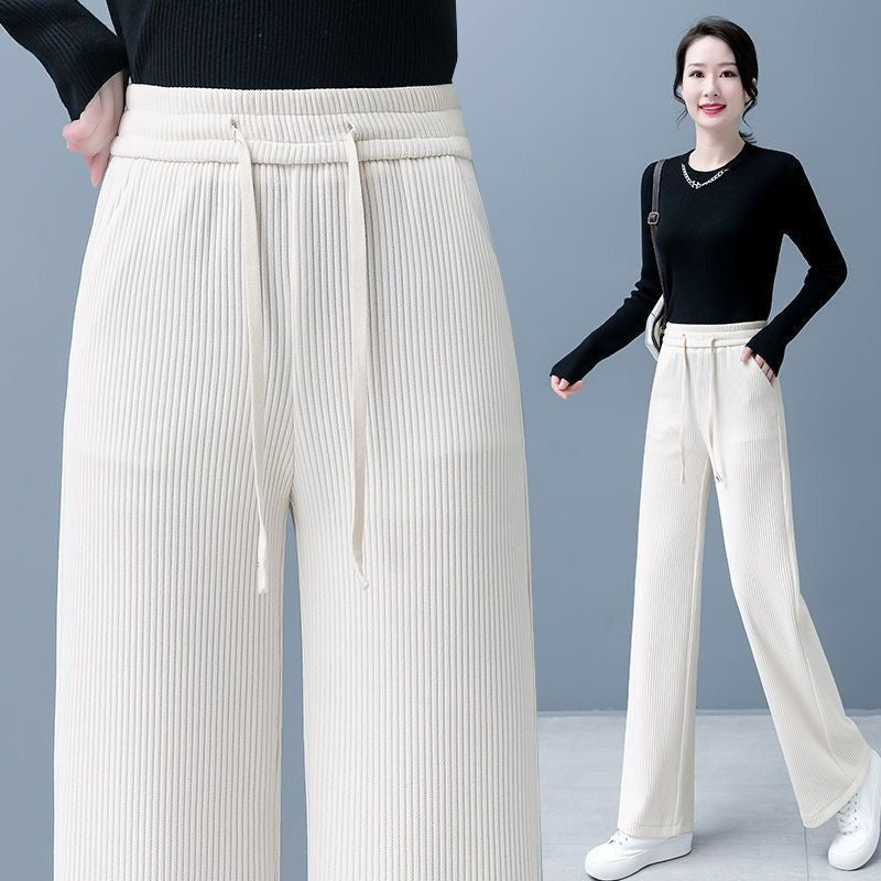 ✨【Ofertas especiales】👖Nuevos pantalones casuales de terciopelo con pierna ancha, muy cómodos de llevar.💖 4139046