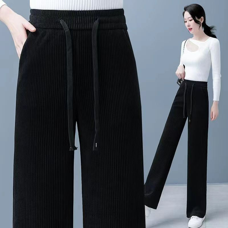 ✨【Ofertas especiales】👖Nuevos pantalones casuales de terciopelo con pierna ancha, muy cómodos de llevar.💖 4139046