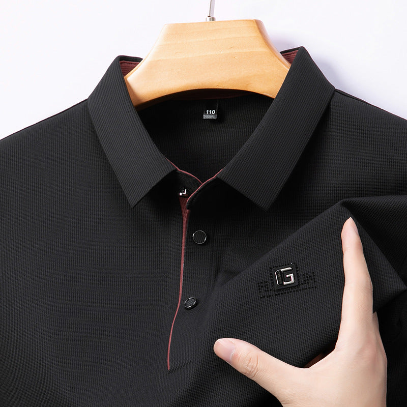 🔥👔【M-4XL】2025 Nowa męska biznesowa, swobodna koszula polo, wygodna i miękka 💖-4159342