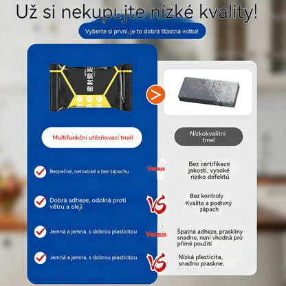 【10 ks】🔧 Bílý voděodolný těsnicí tmel – pro opravu otvorů po klimatizaci, děr ve zdi a spár kolem potrubí 💧🏠 Platba na dobírku