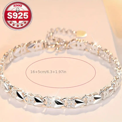🍀✨2 darab 9300 Ft💖Új divatos 925 sterling ezüst női karkötő🍀