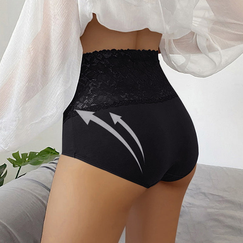 🔥【Kup 6, a otrzymasz 6 za darmo】👙Antybakteryjne bawełniane koronkowe majtki z wysokim stanem-4050168