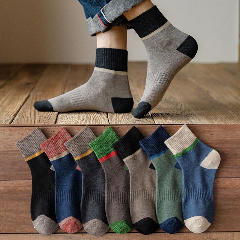 😍🧦 【10 par 】 Ciepłe wełniane skarpetki antybakteryjne i dezodorujące na jesień i zimę-3848708