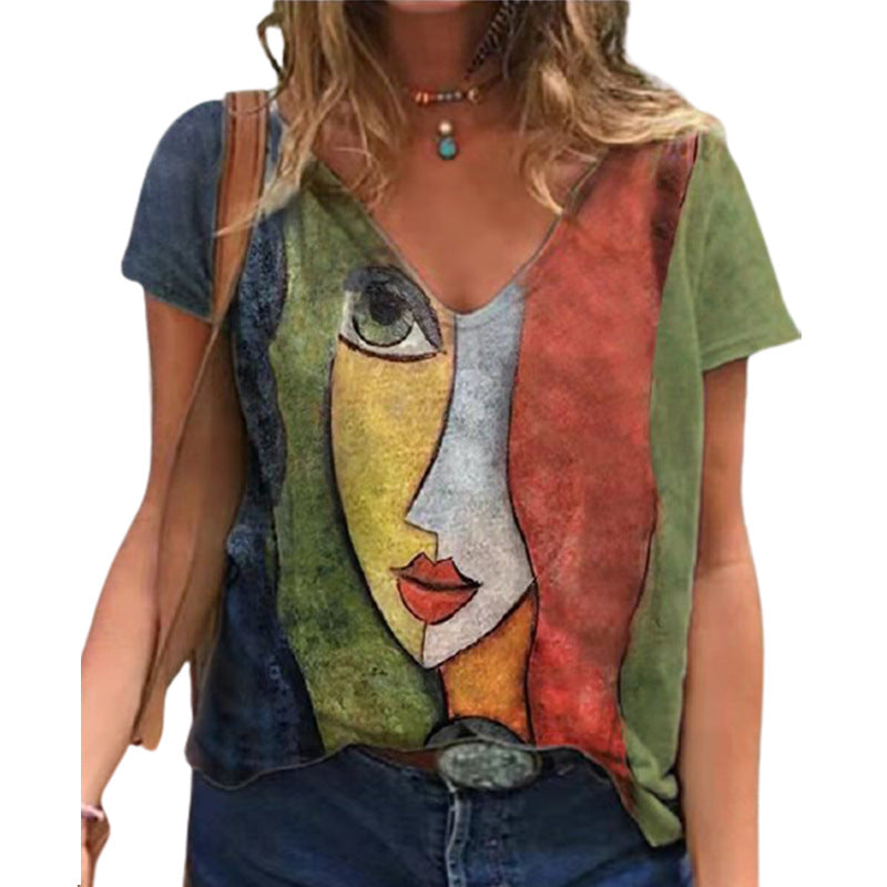 【Sleva 50 %】🔥【S-5XL】🥰Dámská letní košile s výstřihem do V