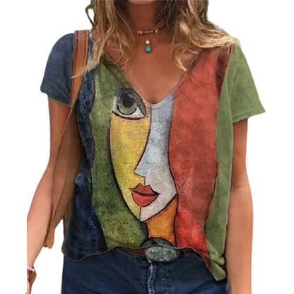 【Sleva 50 %】🔥【S-5XL】🥰Dámská letní košile s výstřihem do V