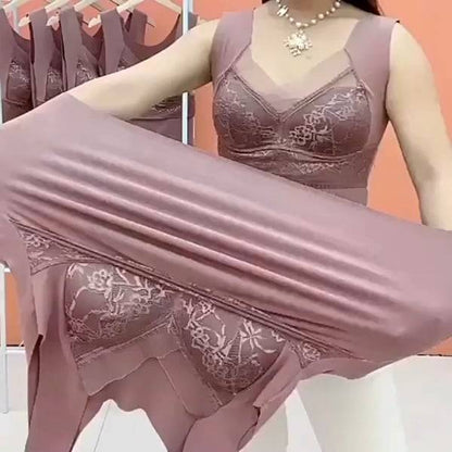 🔥❤️【40-100 komada】Ženski topli jesensko-zimski baršunasti prsluk od čipke s ugrađenim jastučićem za prsa 4130254