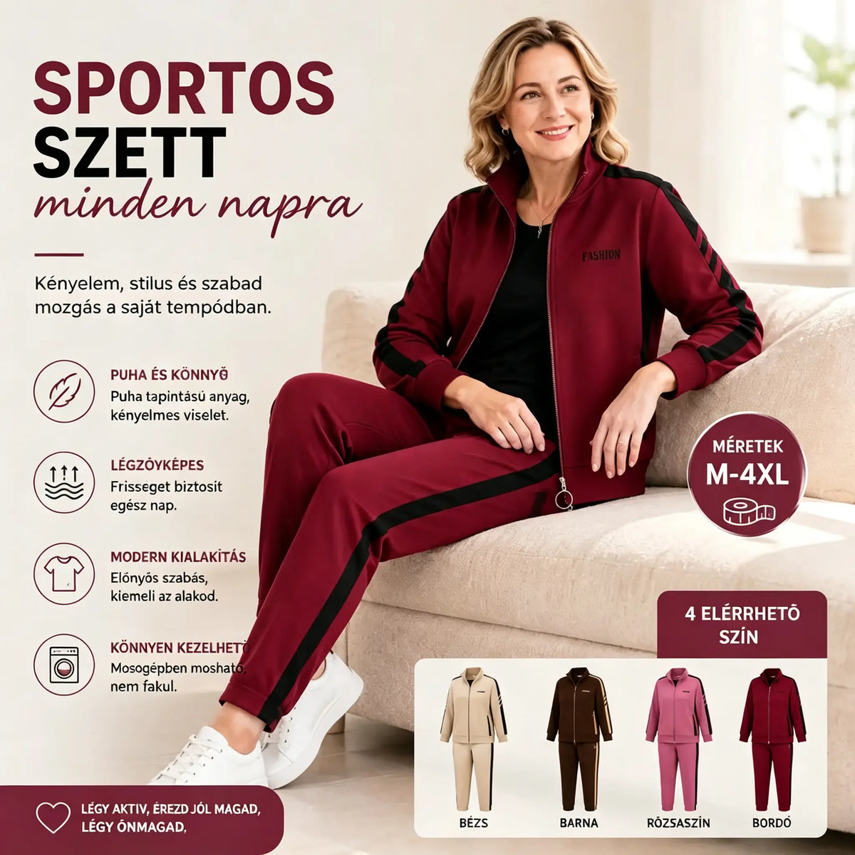 ⭐【50% kedvezmény】🔥【M-5XL】【Dzseki + Nadrág】😍 Új, hétköznapi őszi sportruházat-szett, nagy méretekben