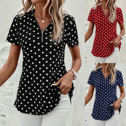【S-2XL】Platba při převzetí🌸 Stylová dámská halenka s puntíky - pohodlná na každý den
