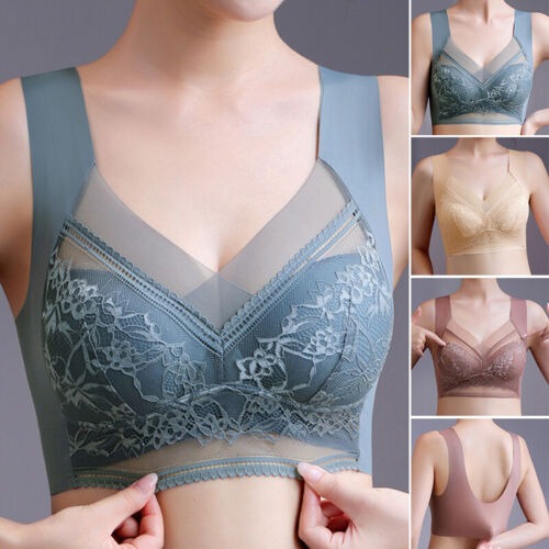 👙✨【Négy darabos szett】Elegáns csipke, kényelmes, varrás nélküli női melltartó