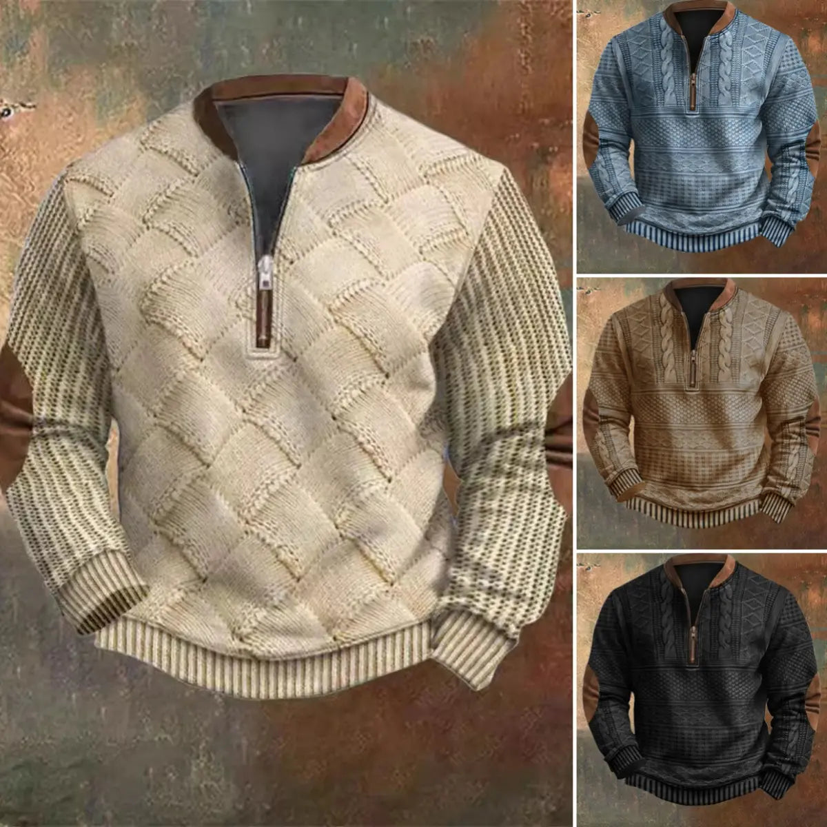⏳ Poslední den – sleva 50 % 【S–5XL】 Vysoce kvalitní pánská retro mikina s volným střihem a potiskem na podzim a zimu