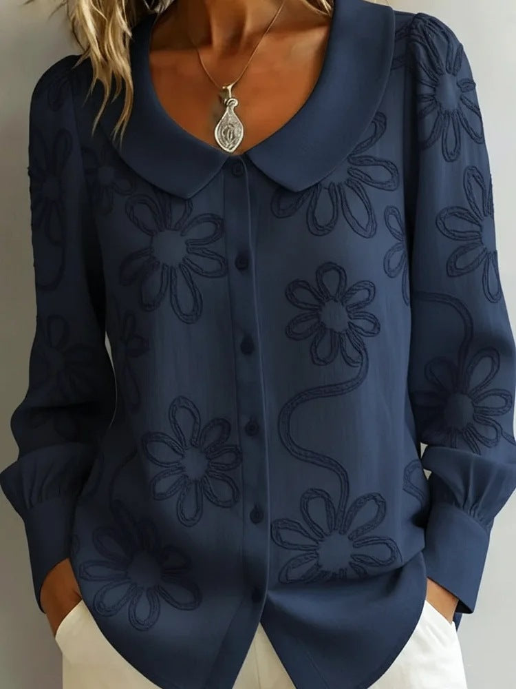 【S-2XL】👚Nová francouzská retro vyšívaná košile 4236649