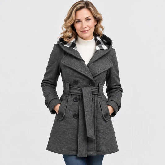 ⭐✨ 【Visoka kakovost】【S-3XL】 Ženska topla jakna s kapuco srednje dolžine
