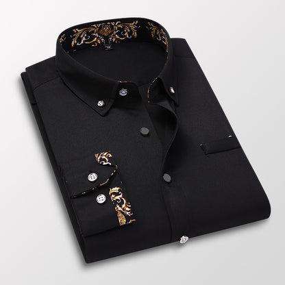 【M~5XL】👔Męska koszula biznesowa ✅ Wygodna i oddychająca ✅ Niezbędna odzież męska-3590725