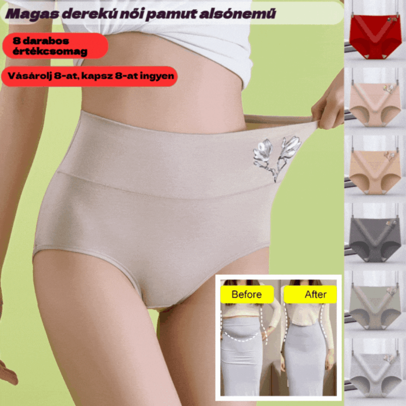 ❤️🔥【8 darabos kiszerelés】[40-85kg]💟Antibakteriális pamut, nyomot nem hagyó bugyi