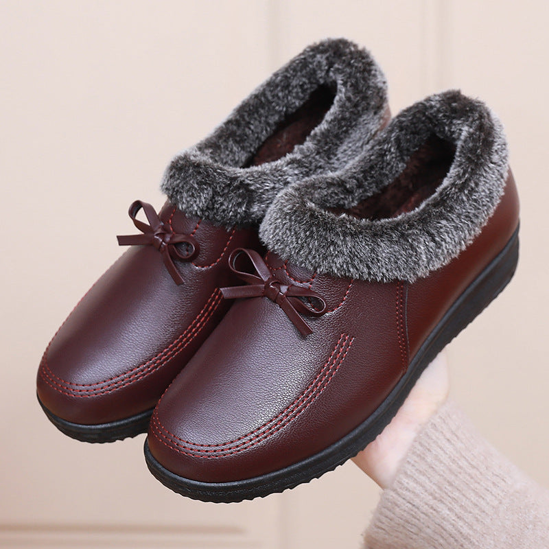 【35-41】Zimowe damskie buty z polarową podszewką, antypoślizgowe, wodoodporne, bawełniane