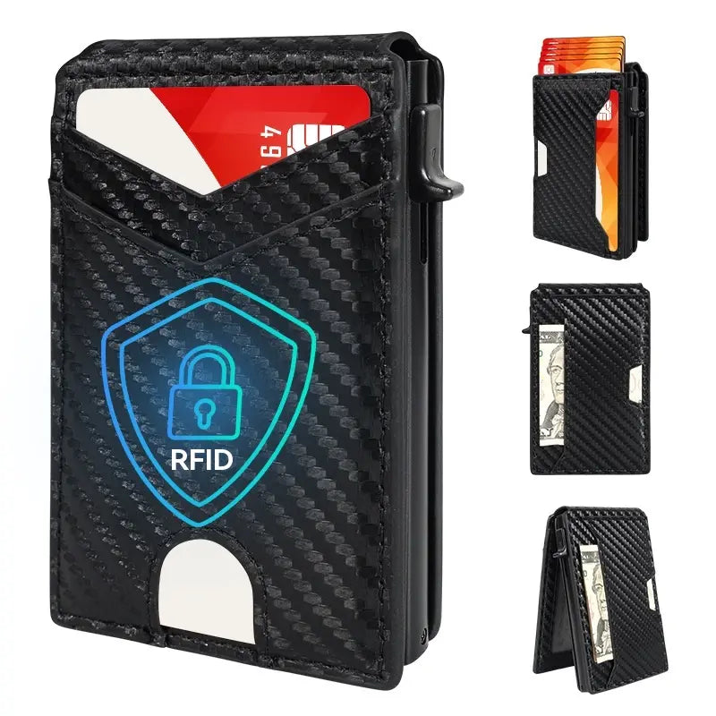 🔒 Vyskakovací chytrá peněženka s funkcí RFID – rychlý přístup, vyzařující luxusní styl.