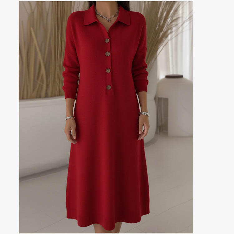 🔥✨ 【S-3XL】👗 2025 Nowa modna dzianinowa sukienka-4188975