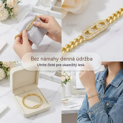 🌺✨ Sleva 50 %! 🔷 Nový dámský náramek z 18karátového zlata