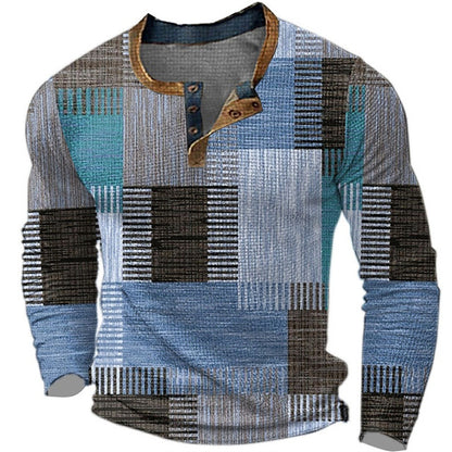【S–4XL】Podzimní a zimní novinka – módní pánský top s kontrastním designem, pohodlný střih pro větší velikosti