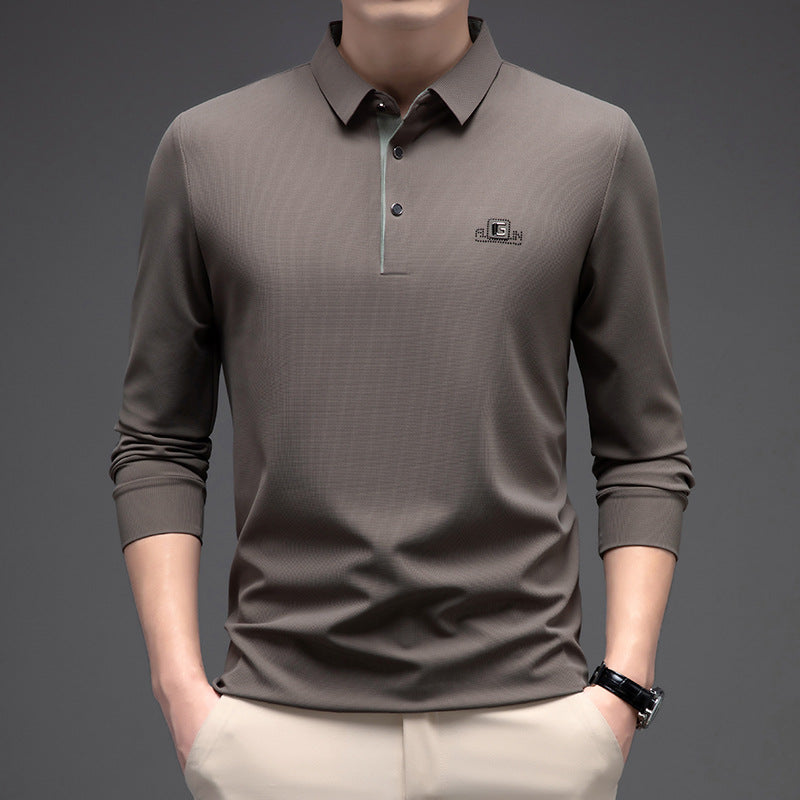 🔥👔【M-4XL】2025 Nowa męska biznesowa, swobodna koszula polo, wygodna i miękka 💖-4159342