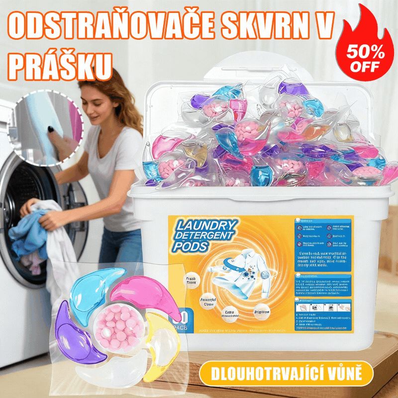 ✨💭👚【30 kusů】✨Extra velký kbelík 6v1 vonné perličky na prádlo odstraňují skvrny a zanechávají vůni, hladce likvidují roztoče a bakterie
