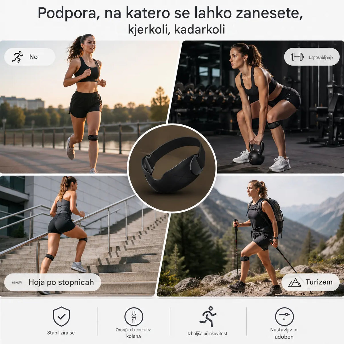 🏃‍♀️【Paket parov】  Športna opornica za koleno 👉 Vaša kolena potrebujejo počitek. Ta opornica za koleno zagotavlja vašim kolenom dovolj časa za počitek.