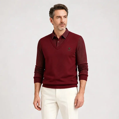 👔【M-4XL】Nové pánské zimní polo tričko větších velikostí s límečkem a fleecovou podšívkou.