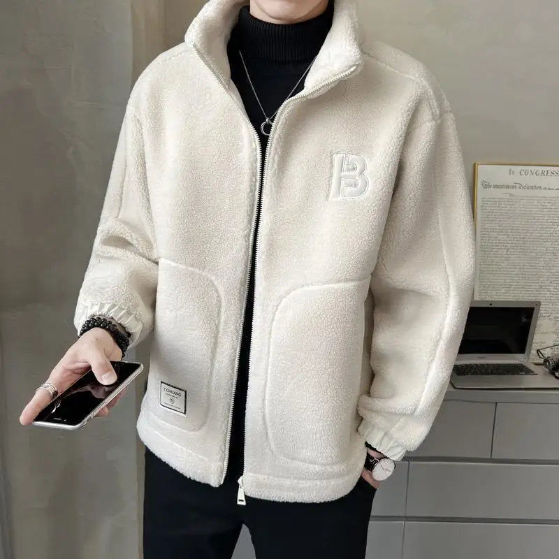 🎄🎄【L-6XL】Χειμερινό μπουφάν fleece, βαμβακερό μπουφάν, βαμβακερό παχύρρευστο μπουφάν από μαλλί αρνιού, ζεστό μπουφάν-4136120