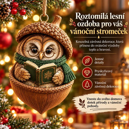 🎉【Vásárolj 6 darabot, és kapsz 6 darabot ingyen】🎁Új 2D akril karácsonyi dizájn fenyőtoboz alakú állatokkal