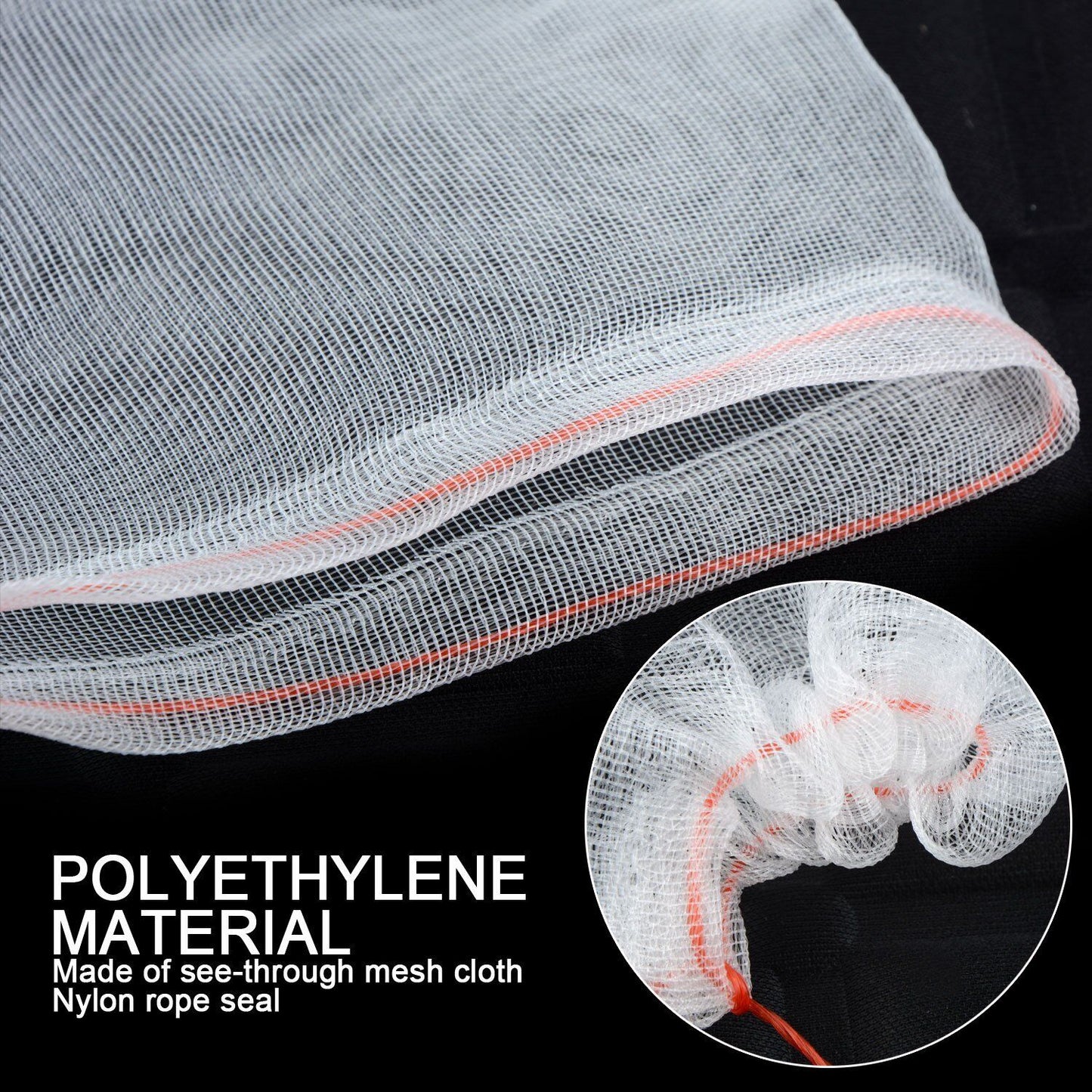 15x10cm 【50 kusů】Síťka proti hmyzu pro ovocné mušky, ochranná síť pro stromy a ptáky, zahradní síťové pytle na ochranu květin, rostlin, ovoce a zeleniny
