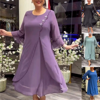 💟👗【S-5XL】2025 Nowe sukienki z szyfonu wysokiej jakości-4099916