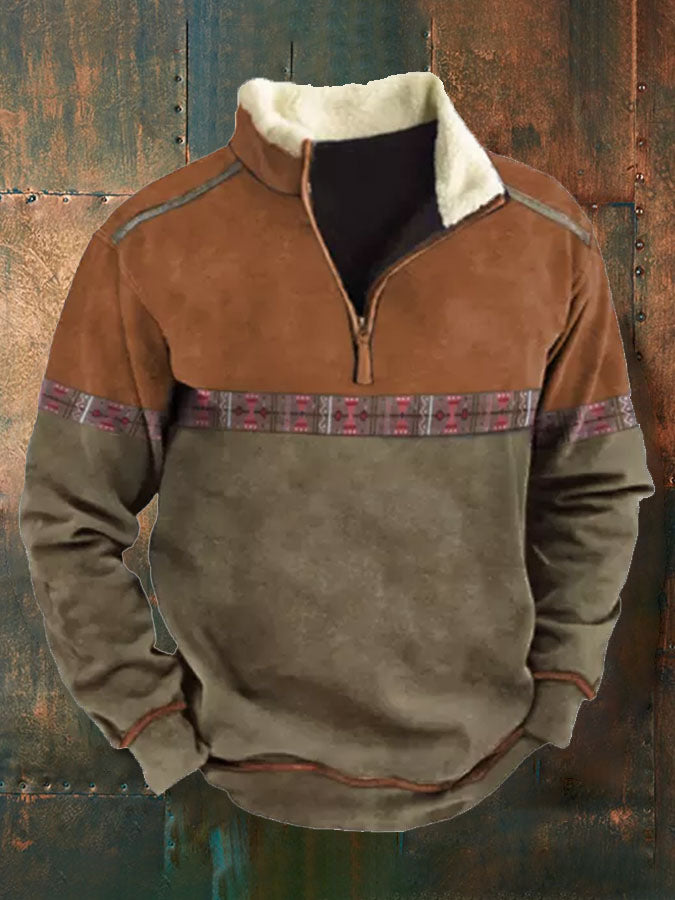 👕【35%OFF】【S-4XL]2024 Męski modny, jesienno-zimowy, ciepły sweter z długim rękawem i nadrukiem 3D-3843812